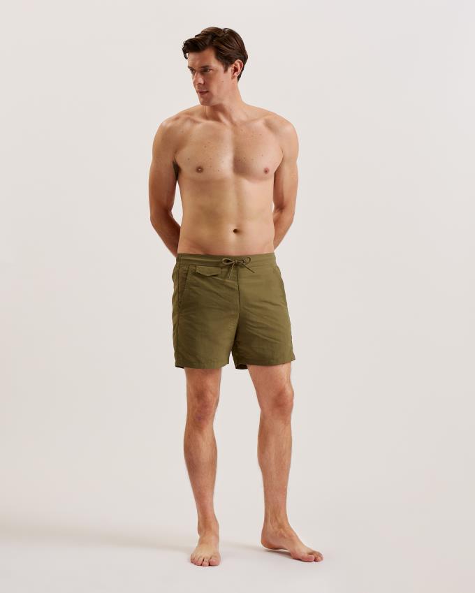 Short Ted Baker Plain Swim Vert Olive Homme | LRS-14127138